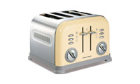 Morphy Richards 44038-Toaster Accents Translucent 4 Slice Toaster Cream